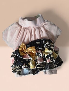 Baby Tulle Skirt Leggings And Ruffled Diaper Cover 6 To 12 Months